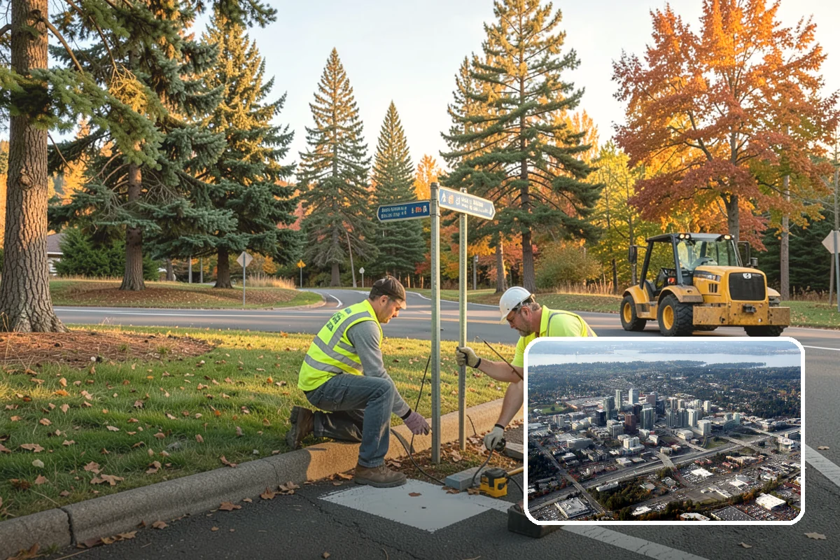 Equipment Mobilization in Bellevue, King County, WA - Permitted transport of oversized loads
