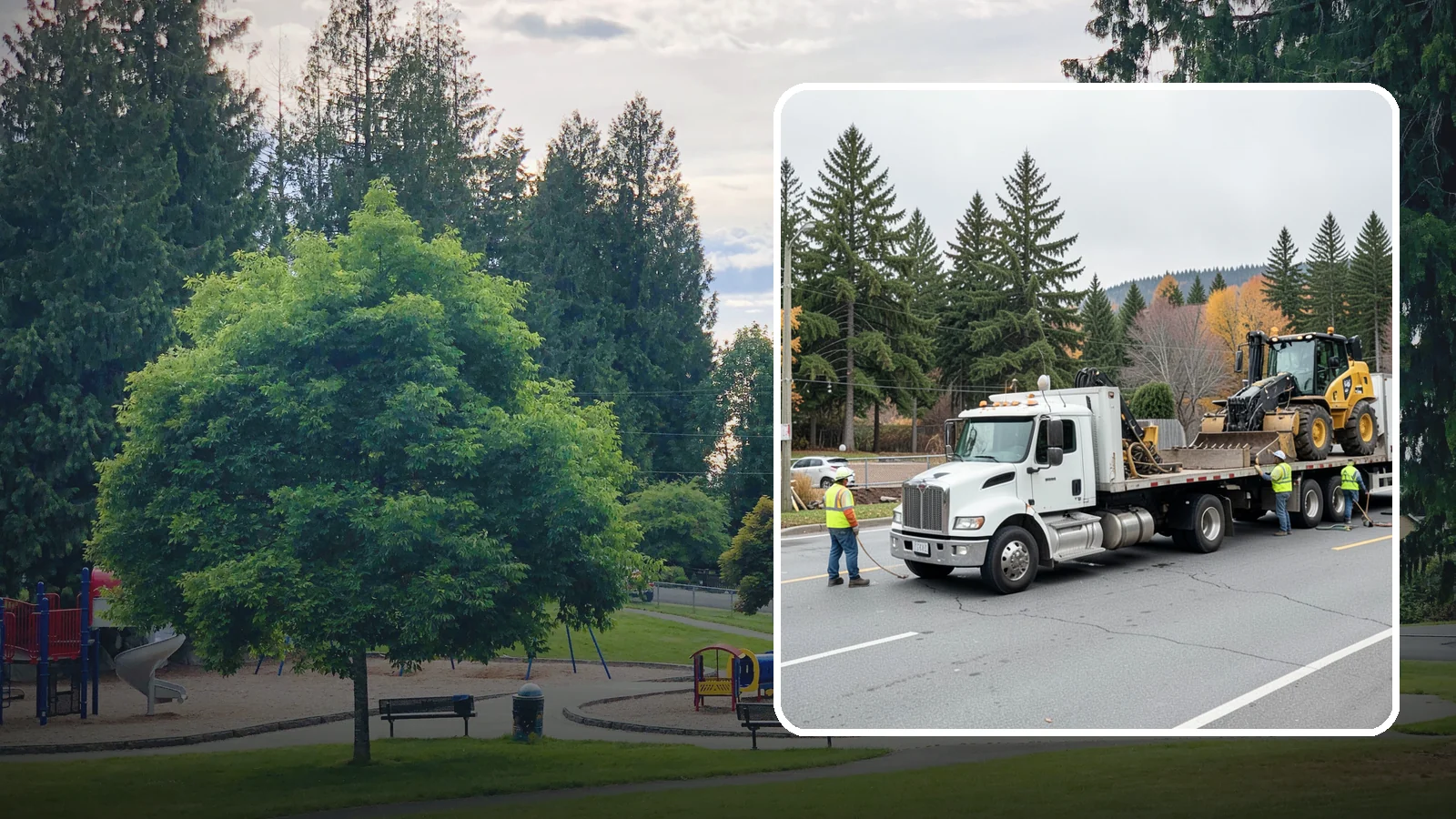 Equipment Mobilization in Bonney Lake, Pierce County, WA - Transport of heavy equipment to and from municipal work sites on the required schedule.