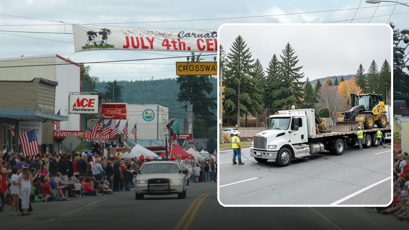 Equipment Mobilization in Carnation, King County, WA - Transport of heavy equipment to and from municipal work sites on the required schedule.