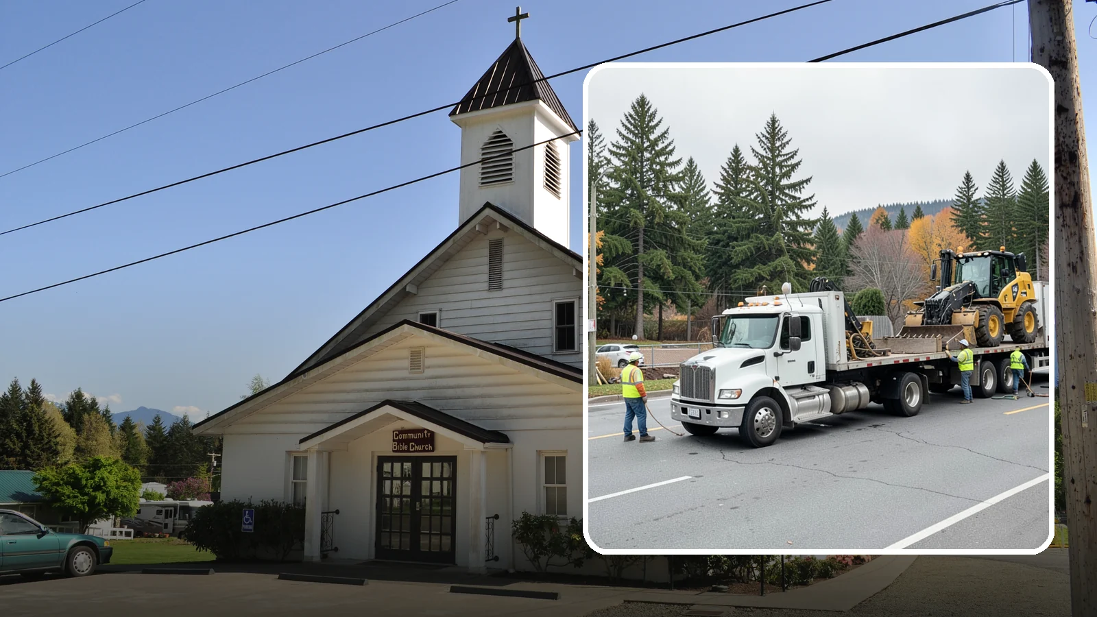 Equipment Mobilization in Concrete, Skagit County, WA - Transport of heavy equipment to and from municipal work sites on the required schedule.