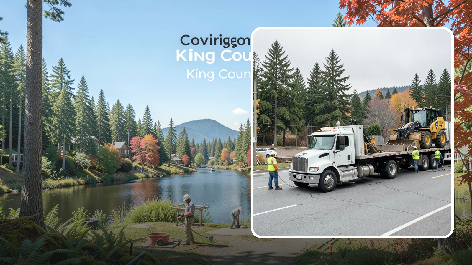 Equipment Mobilization in Covington, King County, WA - Transport of heavy equipment to and from municipal work sites on the required schedule.