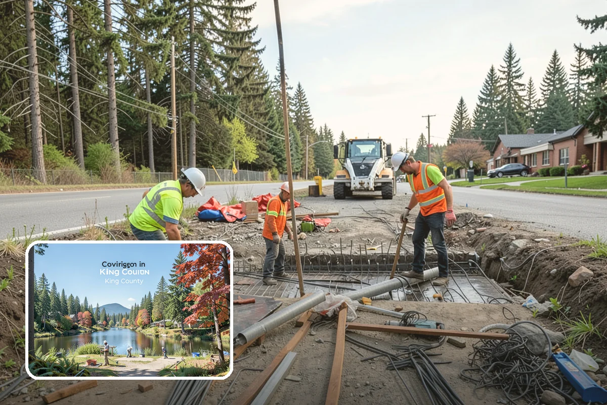 Equipment Mobilization in Covington, King County, WA - Permitted transport of oversized loads