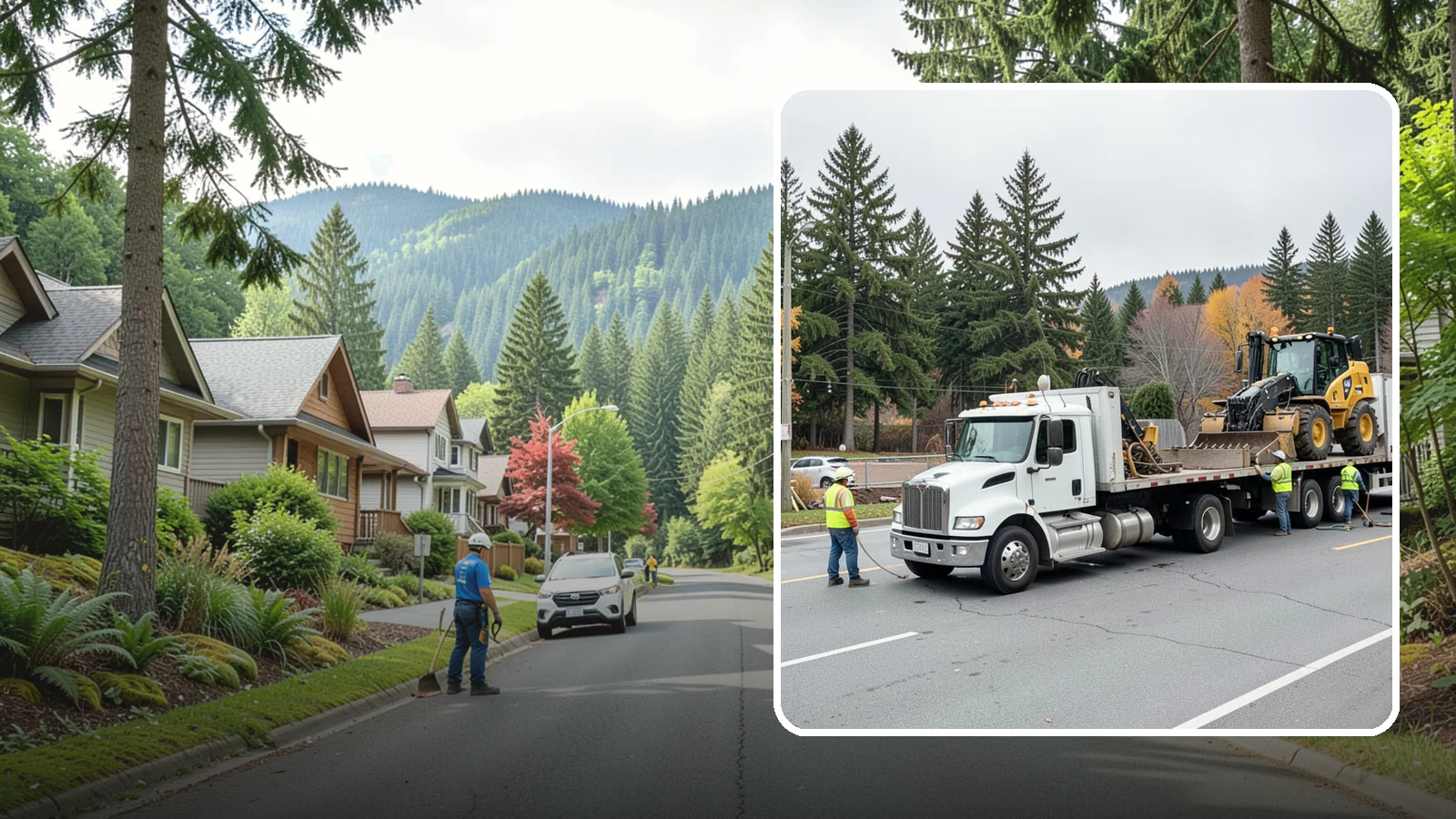 Equipment Mobilization in Darrington, Snohomish County, WA - Transport of heavy equipment to and from municipal work sites on the required schedule.