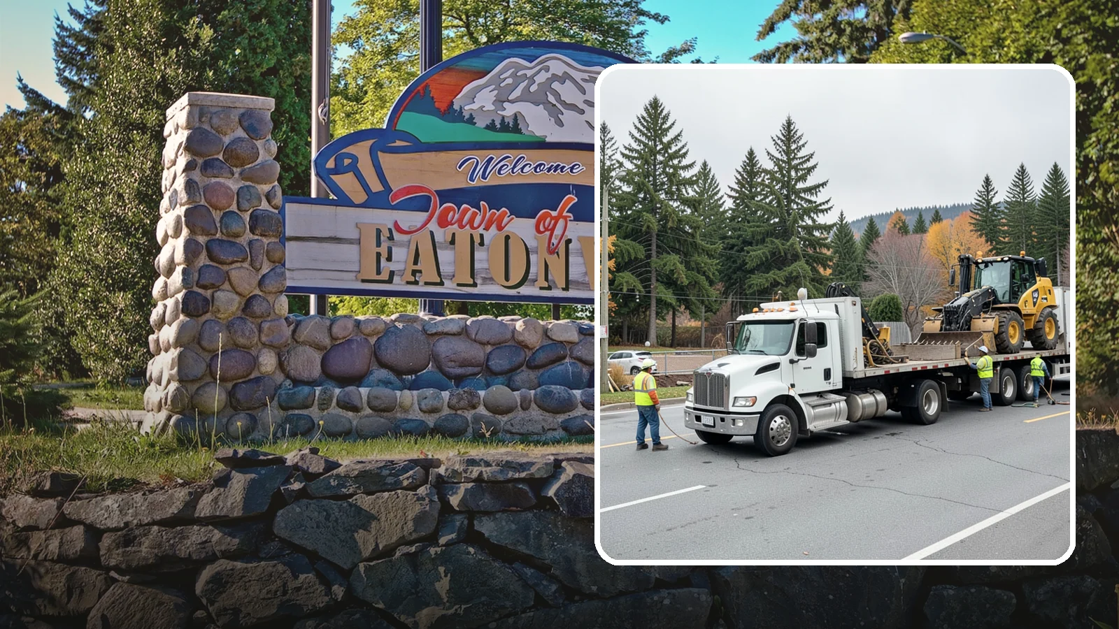 Equipment Mobilization in Eatonville, Pierce County, WA - Transport of heavy equipment to and from municipal work sites on the required schedule.