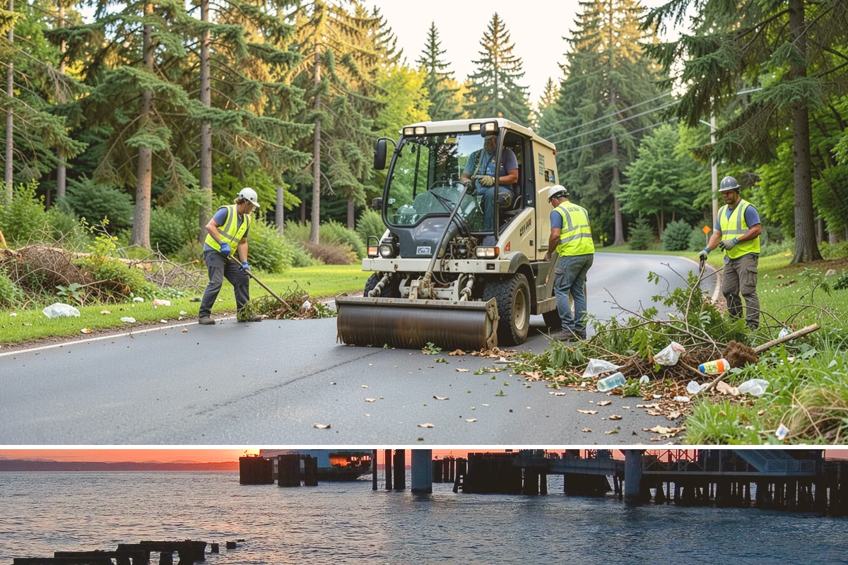 Equipment Mobilization in Edmonds, Snohomish County, WA - Mobilization for exterior projects clusters in the dry season, when most heavy civil work is underway.