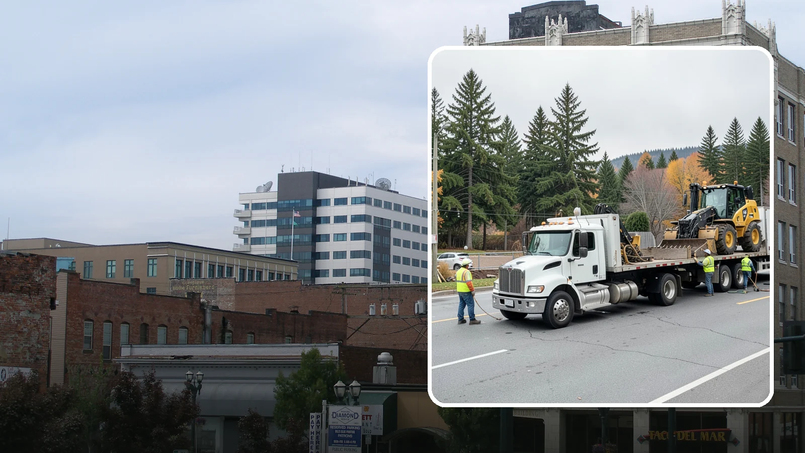 Equipment Mobilization in Everett, Snohomish County, WA - Transport of heavy equipment to and from municipal work sites on the required schedule.
