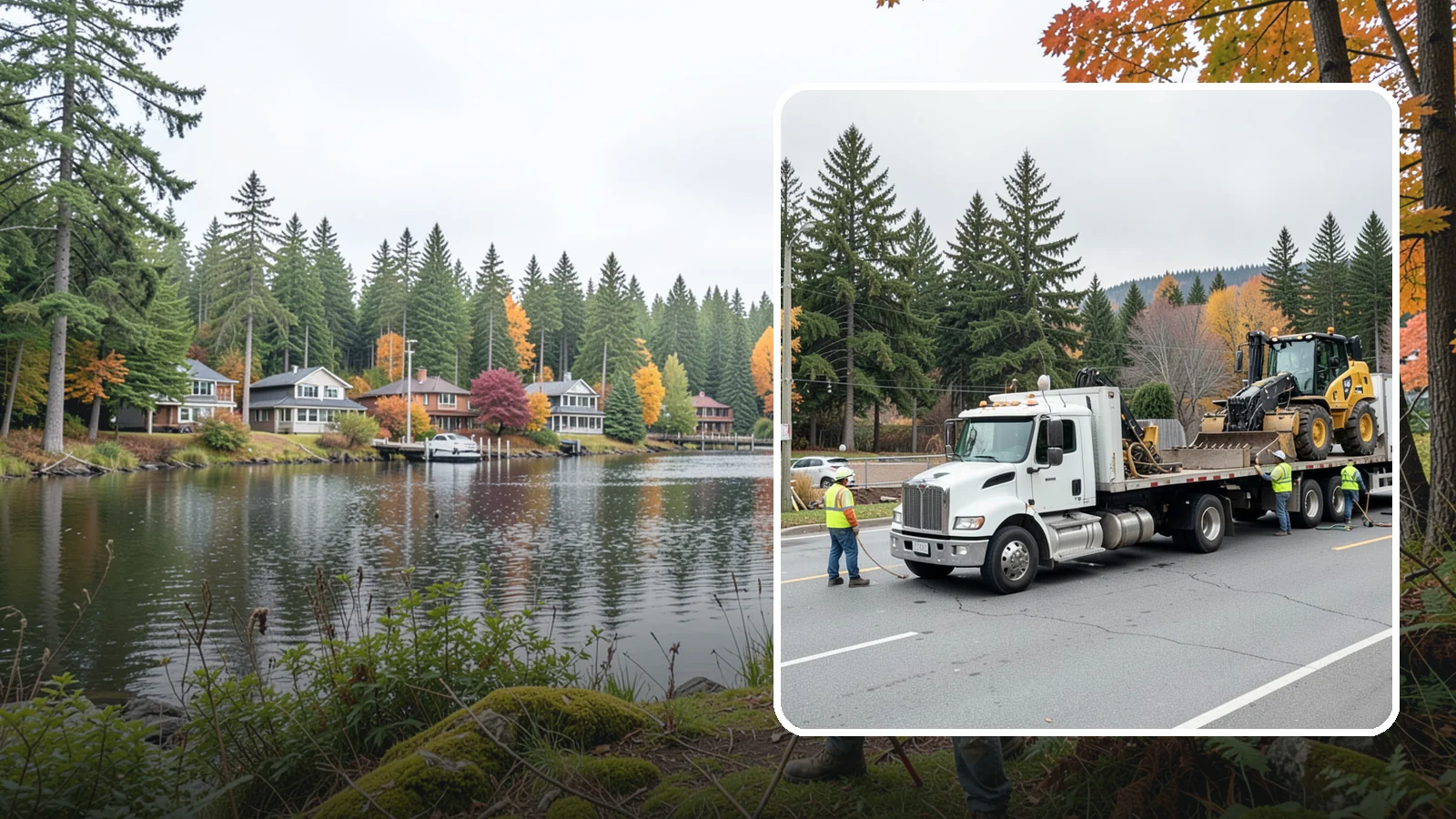 Equipment Mobilization in La Conner, Skagit County, WA - Transport of heavy equipment to and from municipal work sites on the required schedule.