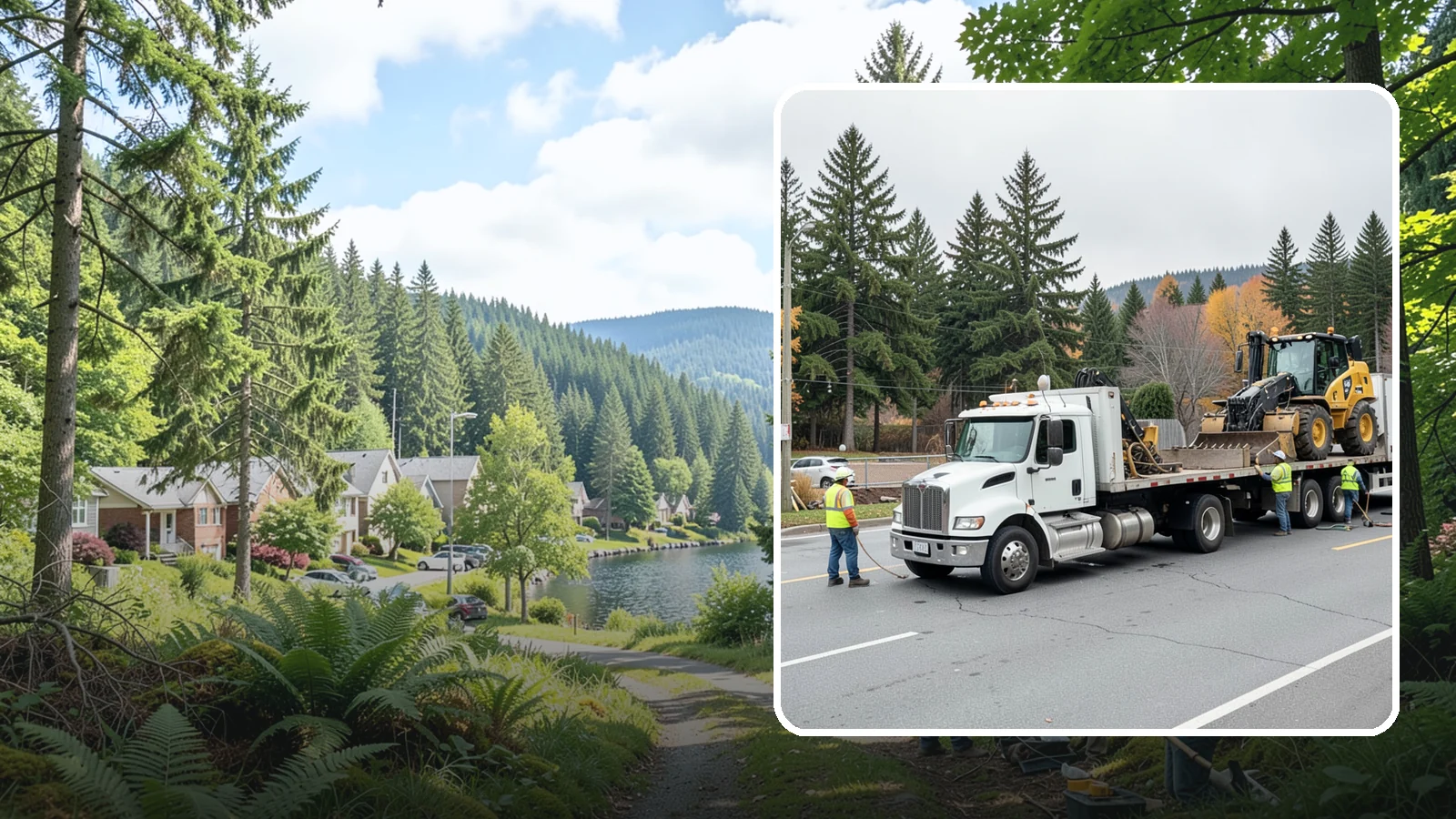 Equipment Mobilization in Lake Forest Park, King County, WA - Transport of heavy equipment to and from municipal work sites on the required schedule.