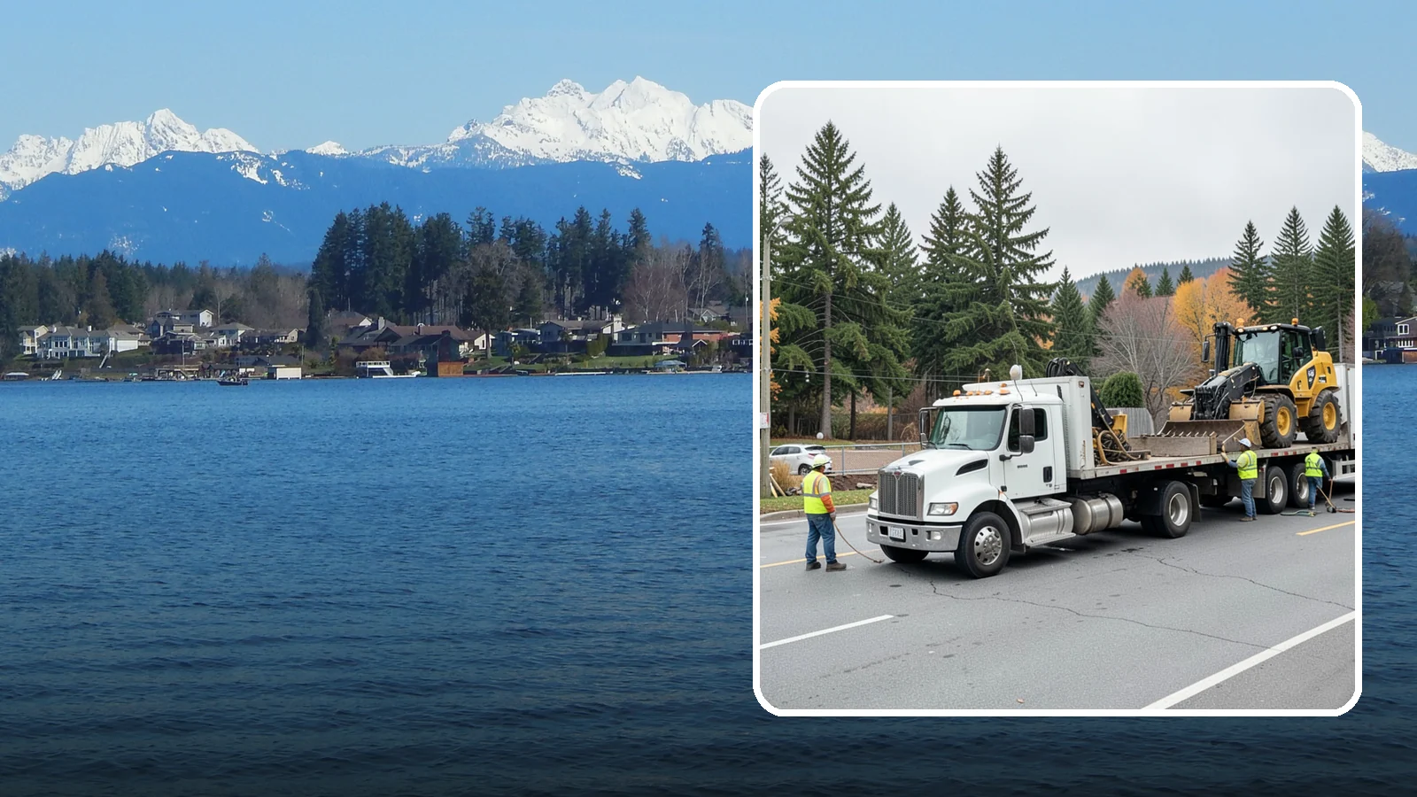 Equipment Mobilization in Lake Stevens, Snohomish County, WA - Transport of heavy equipment to and from municipal work sites on the required schedule.