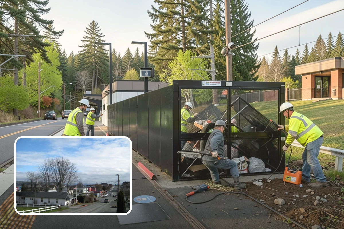 Equipment Mobilization in Langley, Island County, WA - Permitted transport of oversized loads