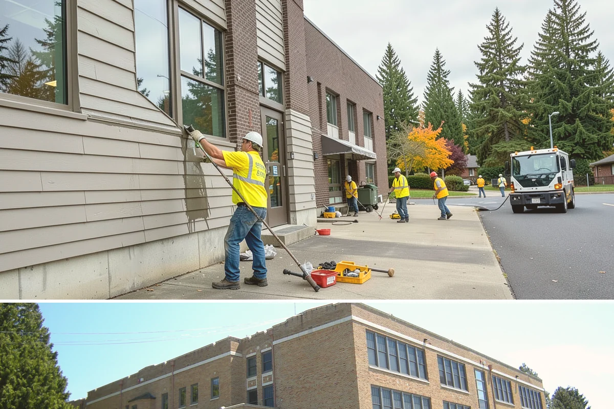 Equipment Mobilization in Maple Valley, King County, WA - Mobilization for exterior projects clusters in the dry season, when most heavy civil work is underway.