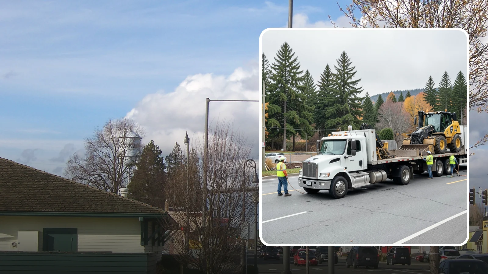 Equipment Mobilization in Marysville, Snohomish County, WA - Transport of heavy equipment to and from municipal work sites on the required schedule.