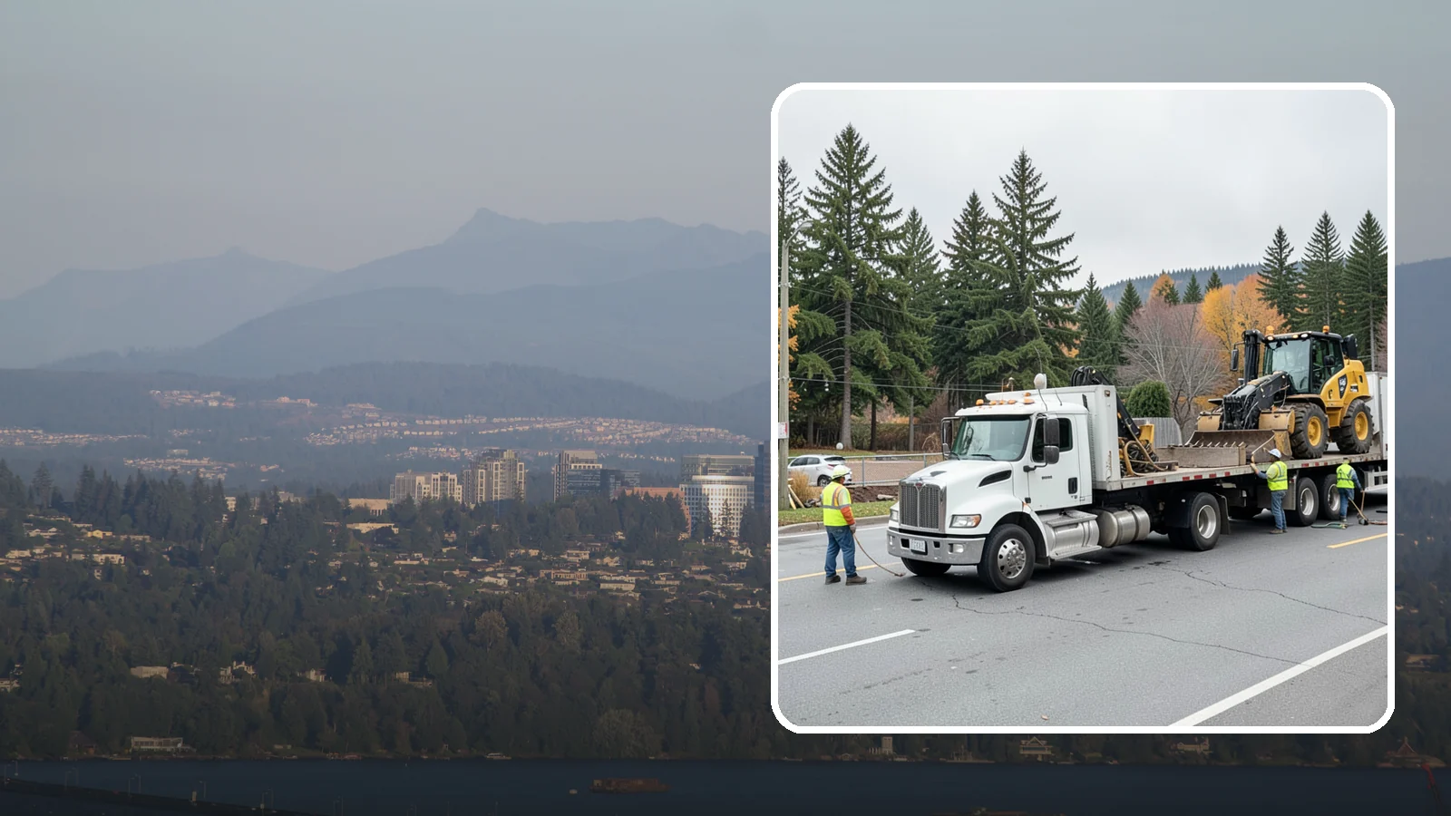 Equipment Mobilization in Medina, King County, WA - Transport of heavy equipment to and from municipal work sites on the required schedule.