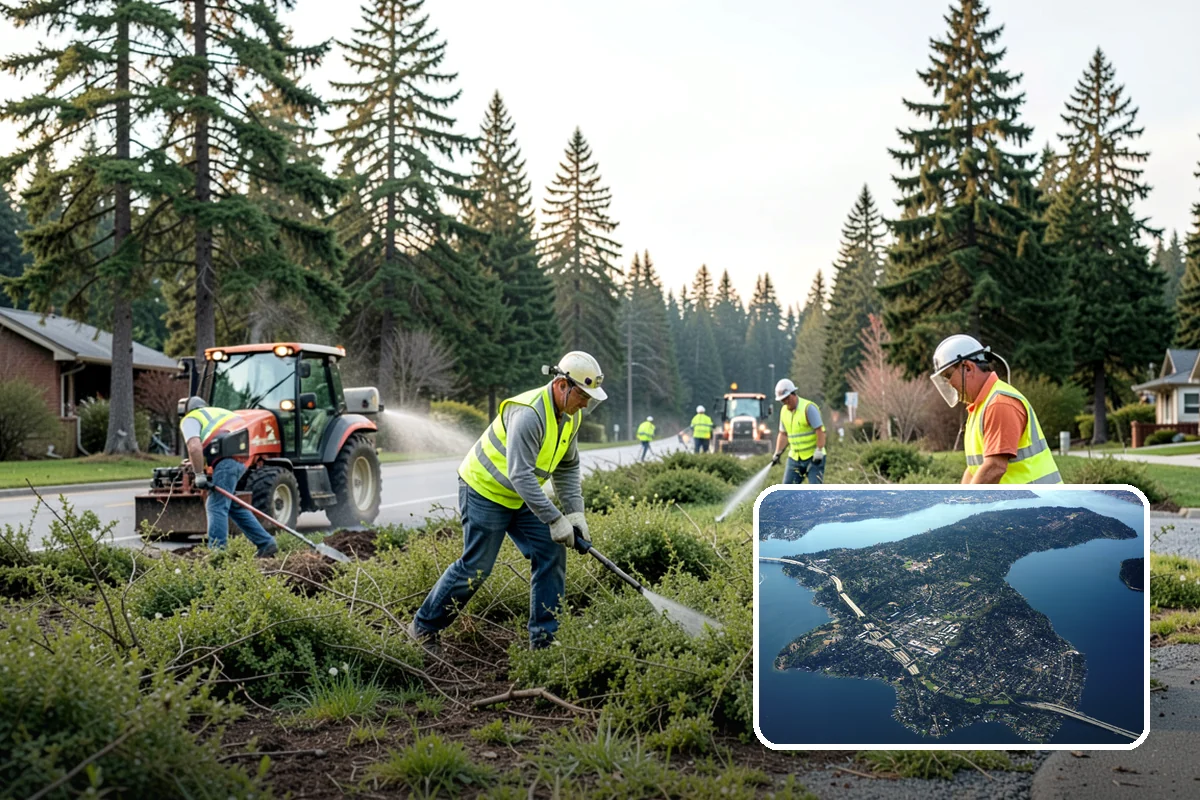 Equipment Mobilization in Mercer Island, King County, WA - Permitted transport of oversized loads