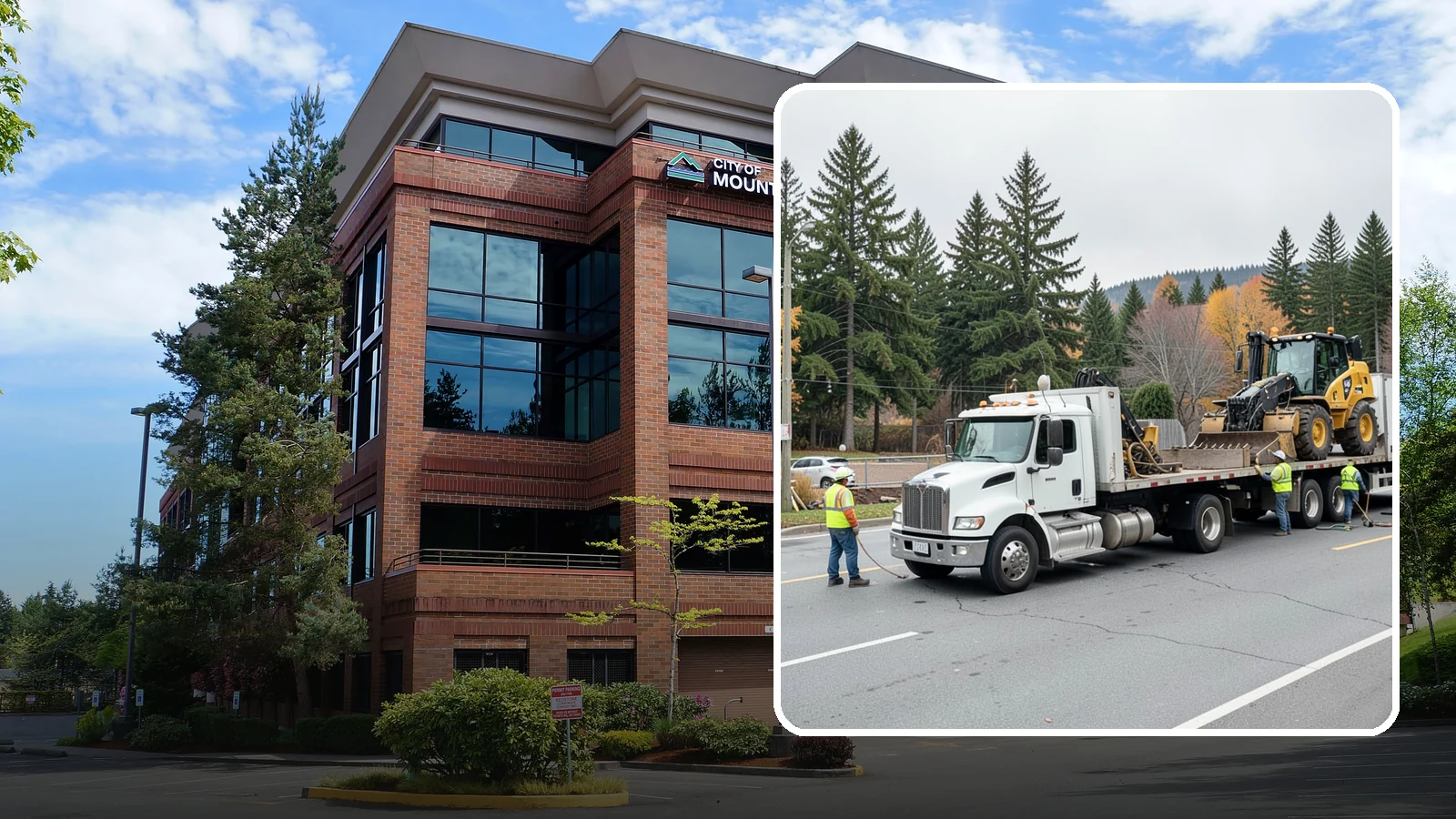 Equipment Mobilization in Mountlake Terrace, Snohomish County, WA - Transport of heavy equipment to and from municipal work sites on the required schedule.