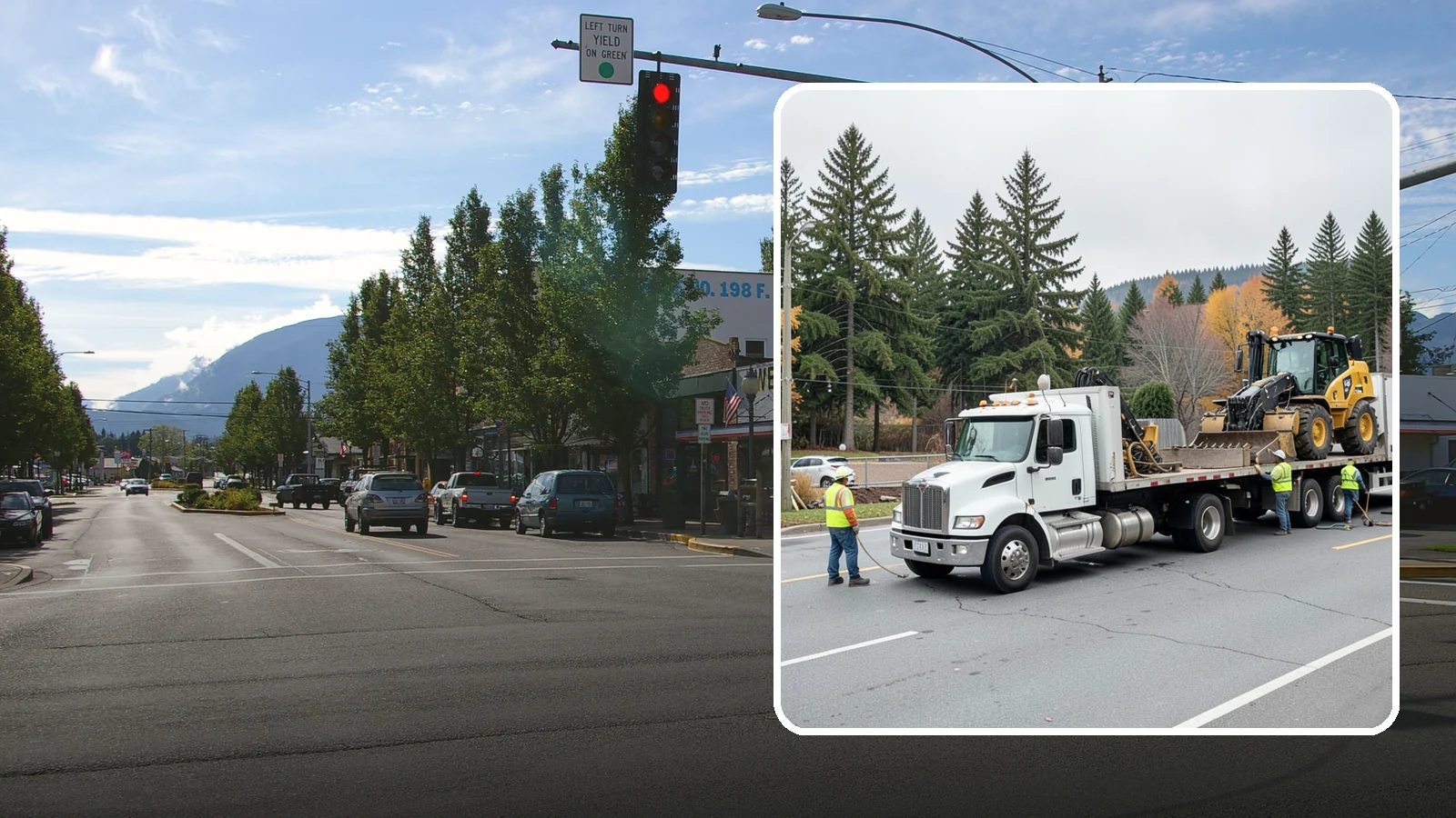 Equipment Mobilization in North Bend, King County, WA - Transport of heavy equipment to and from municipal work sites on the required schedule.