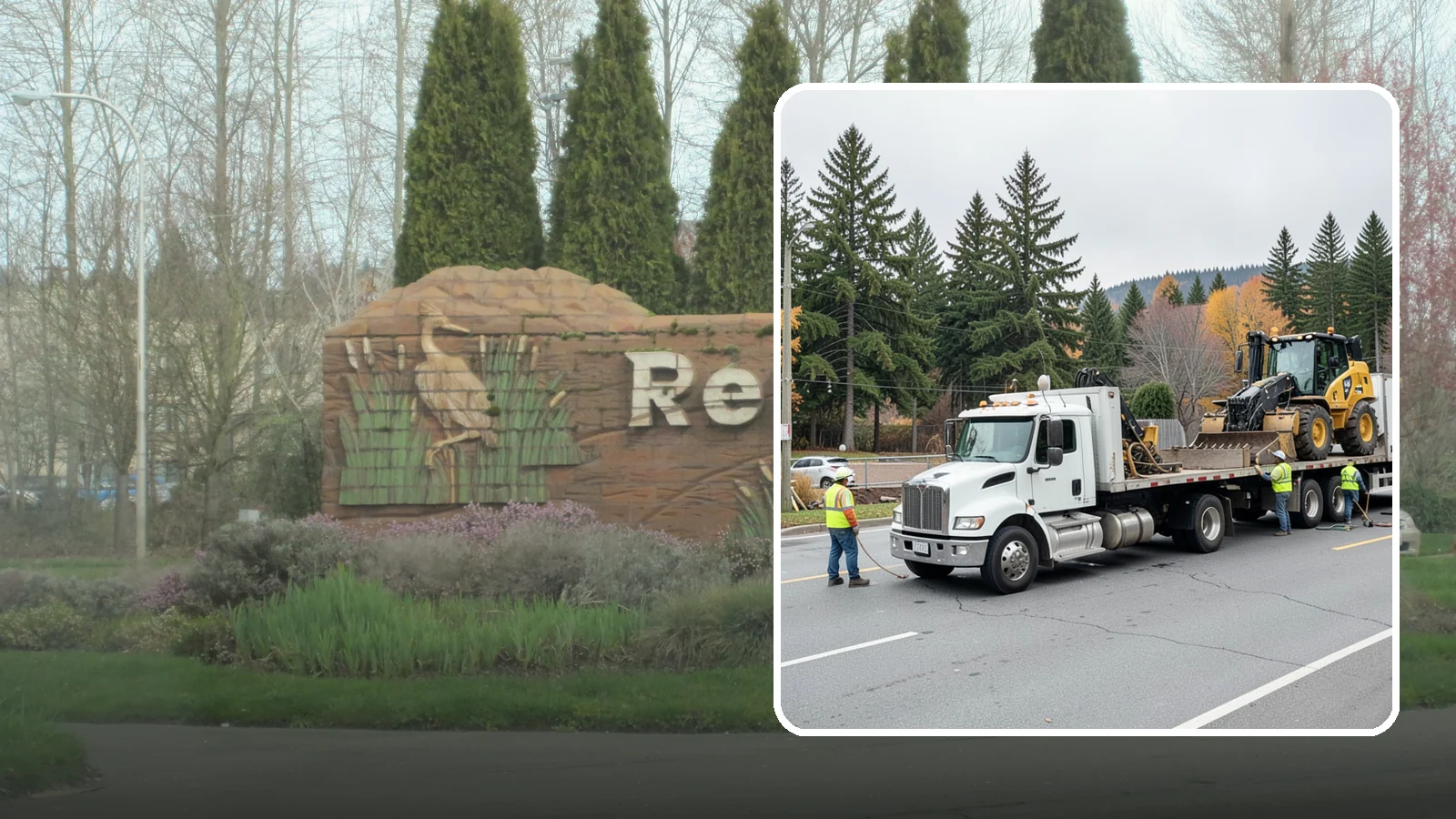 Equipment Mobilization in Renton, King County, WA - Transport of heavy equipment to and from municipal work sites on the required schedule.