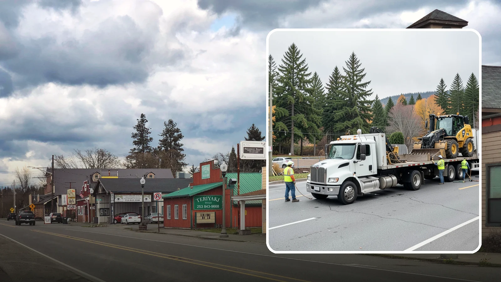 Equipment Mobilization in Roy, Pierce County, WA - Transport of heavy equipment to and from municipal work sites on the required schedule.