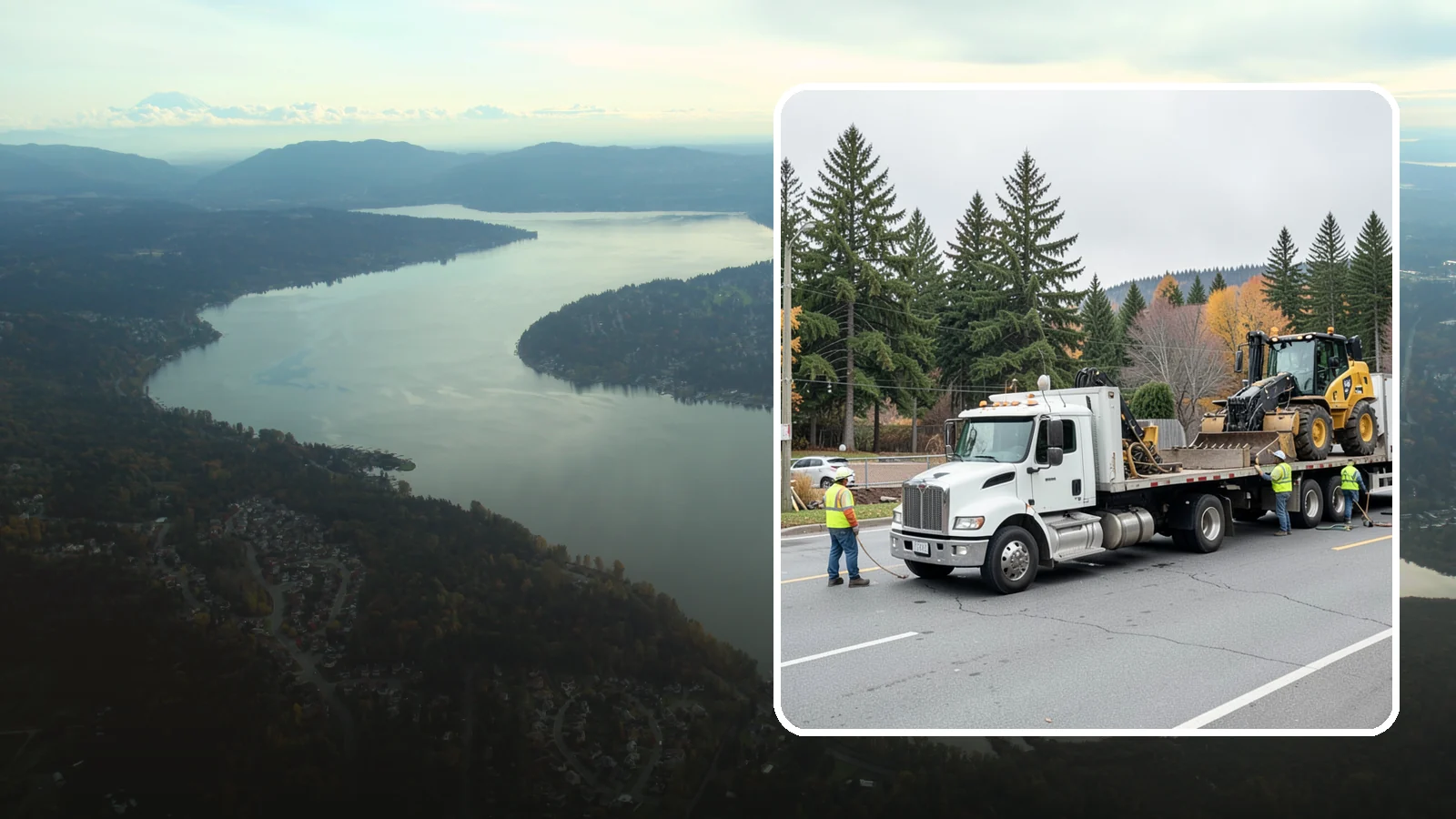 Equipment Mobilization in Sammamish, King County, WA - Transport of heavy equipment to and from municipal work sites on the required schedule.