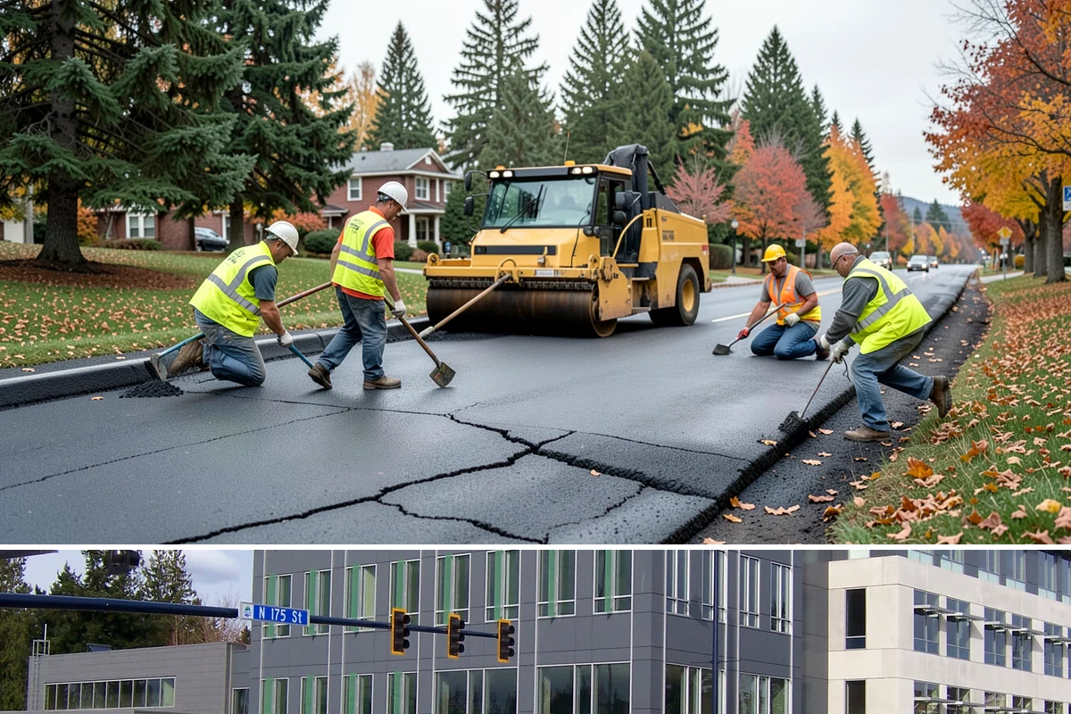 Equipment Mobilization in Shoreline, King County, WA - Mobilization for exterior projects clusters in the dry season, when most heavy civil work is underway.
