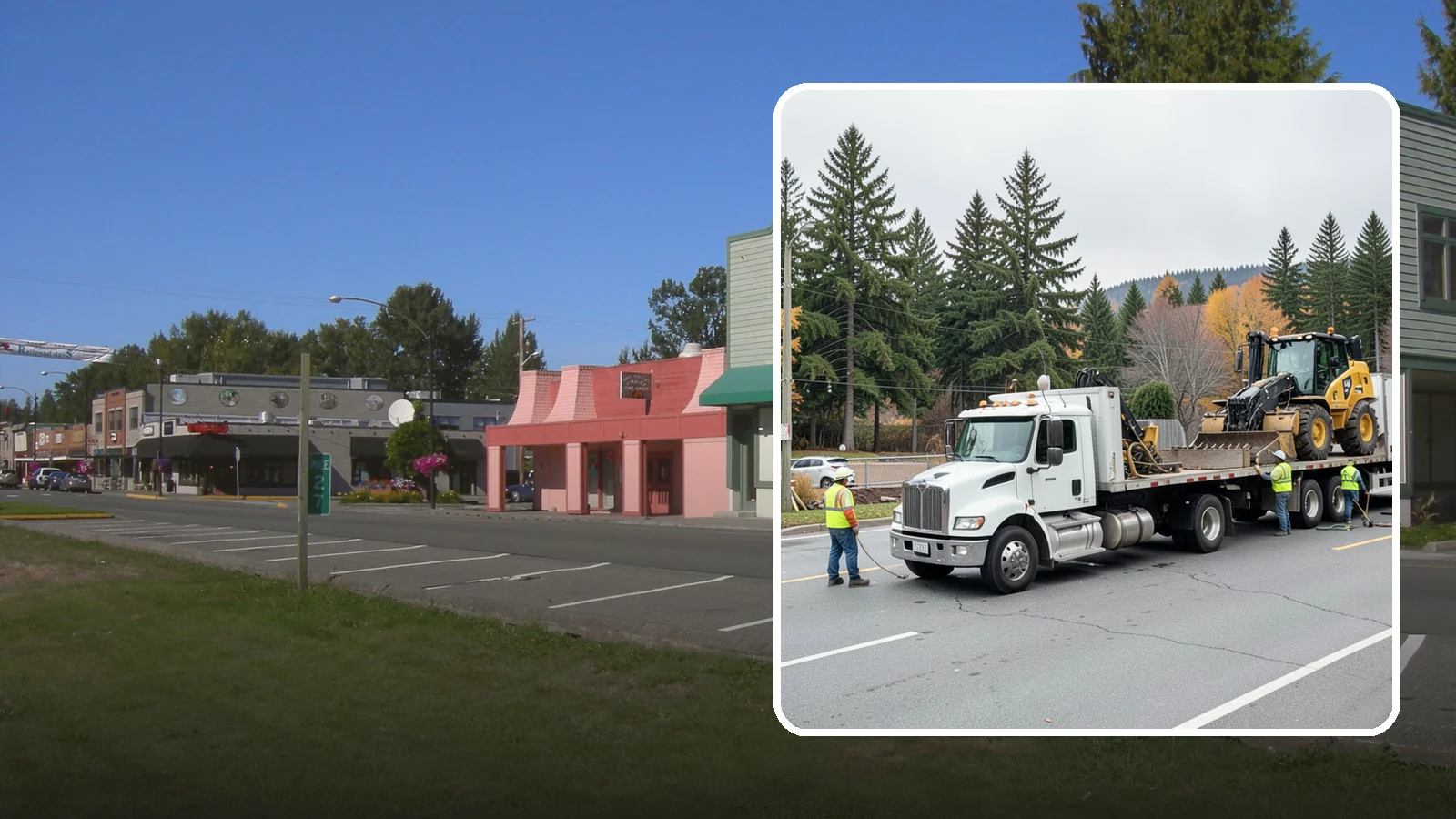 Equipment Mobilization in Snoqualmie, King County, WA - Transport of heavy equipment to and from municipal work sites on the required schedule.