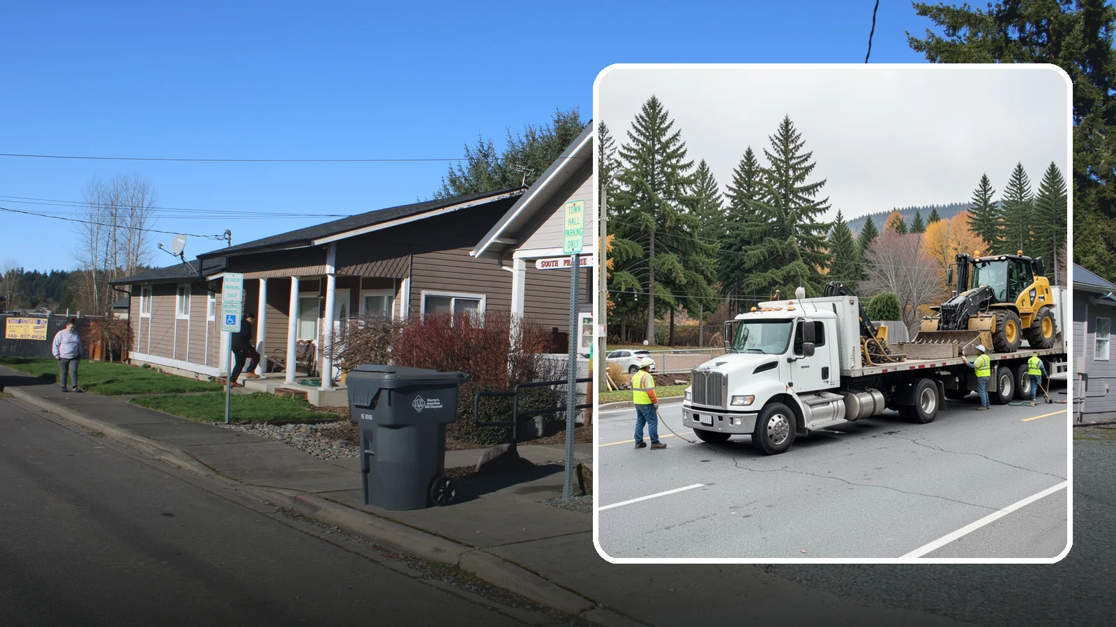 Equipment Mobilization in South Prairie, Pierce County, WA - Transport of heavy equipment to and from municipal work sites on the required schedule.