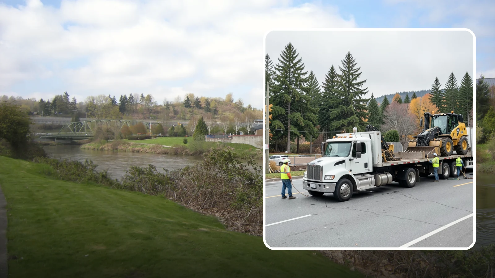 Equipment Mobilization in Tukwila, King County, WA - Transport of heavy equipment to and from municipal work sites on the required schedule.
