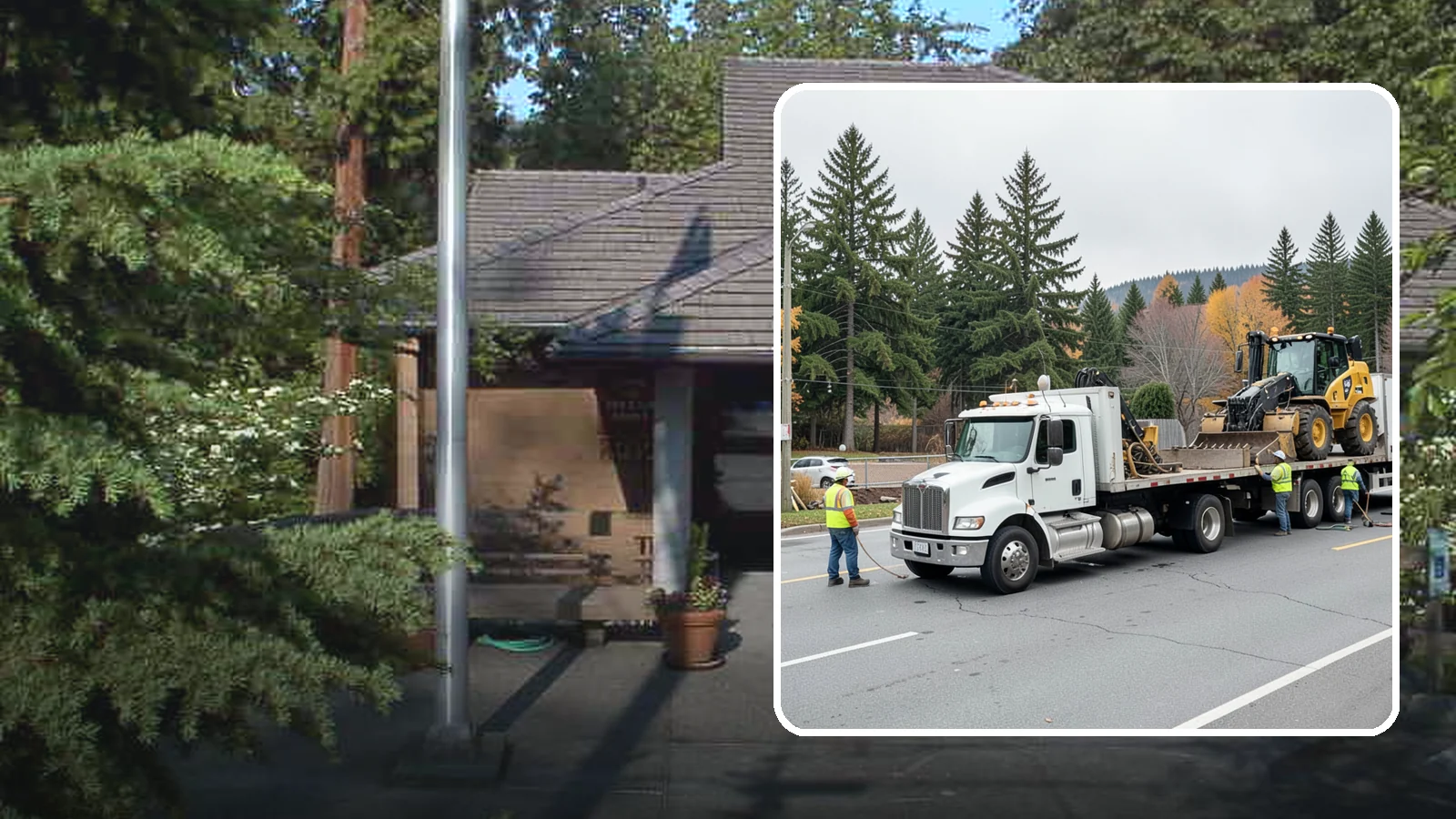 Equipment Mobilization in Yarrow Point, King County, WA - Transport of heavy equipment to and from municipal work sites on the required schedule.