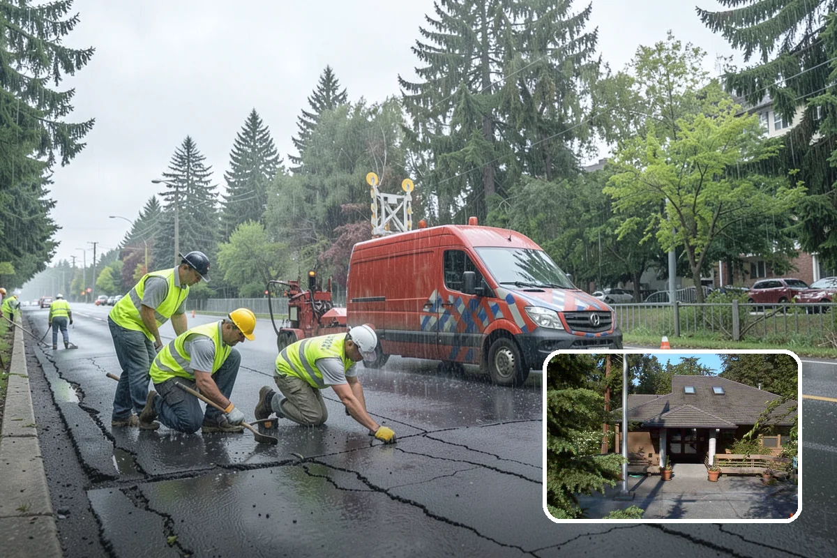 Equipment Mobilization in Yarrow Point, King County, WA - Permitted transport of oversized loads