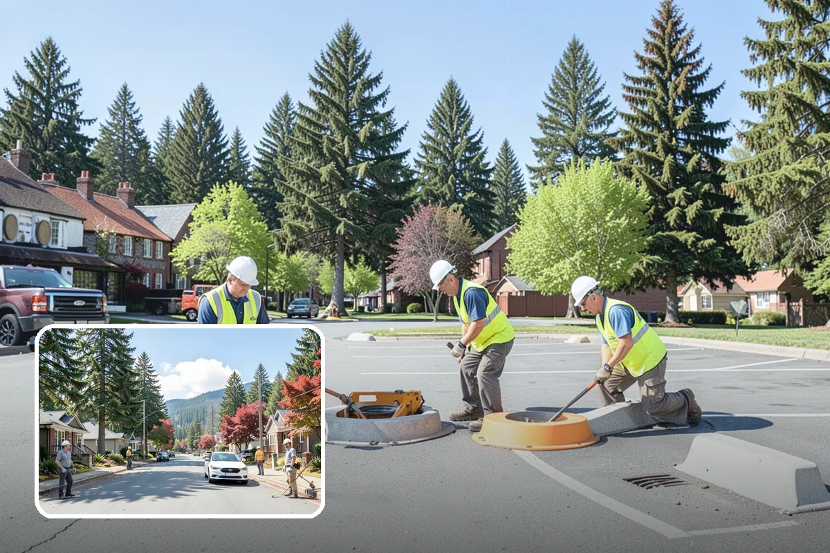 Erosion & Sediment Control in Hunts Point, King County, WA - Best management practices installed to Ecology construction stormwater standards