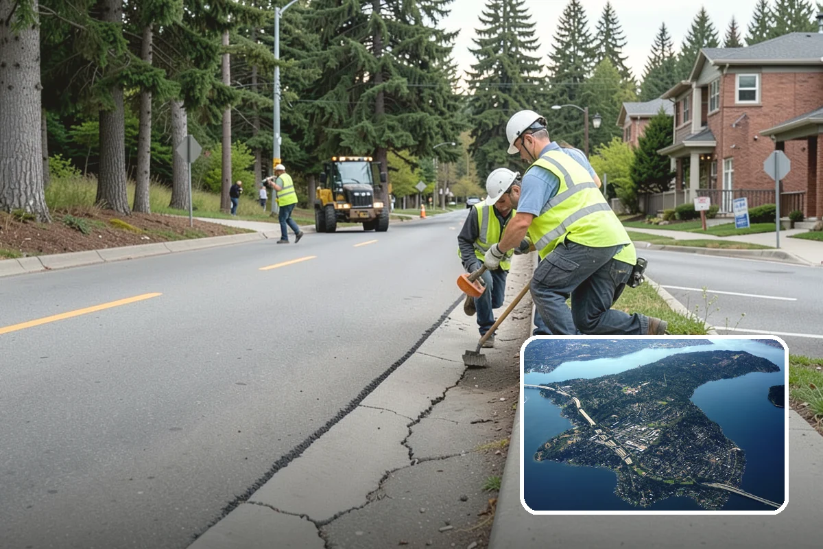 Erosion & Sediment Control in Mercer Island, King County, WA - Best management practices installed to Ecology construction stormwater standards