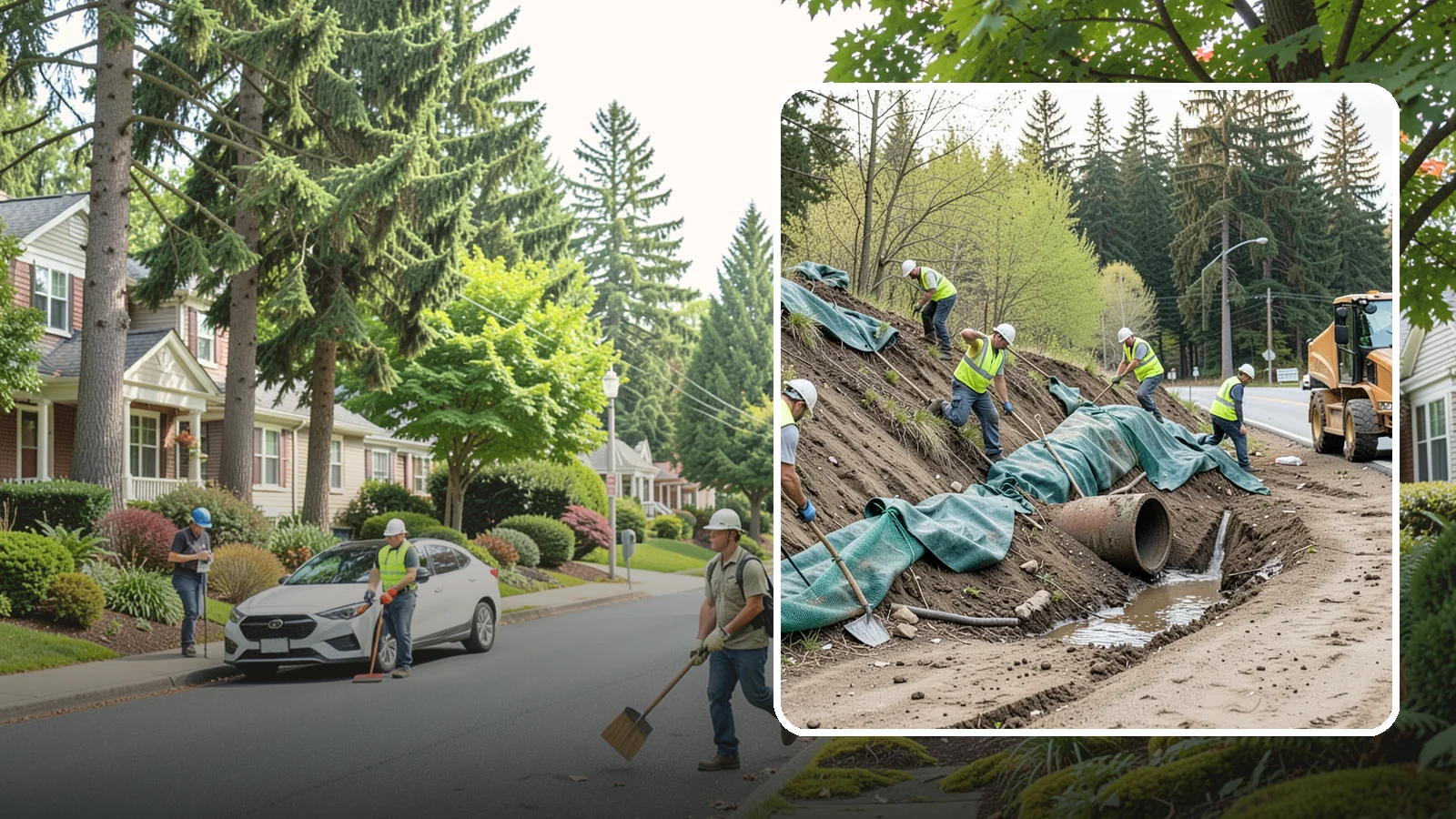 Erosion Control in Beaux Arts Village, King County, WA - Erosion and sediment control that protects soil, slopes, and receiving waters on municipal sites and projects.