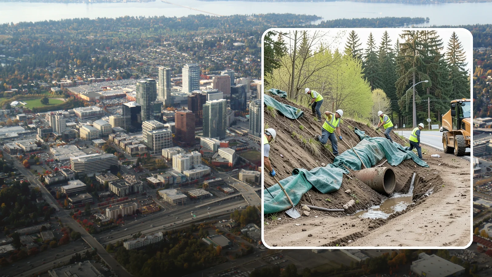 Erosion Control in Bellevue, King County, WA - Erosion and sediment control that protects soil, slopes, and receiving waters on municipal sites and projects.