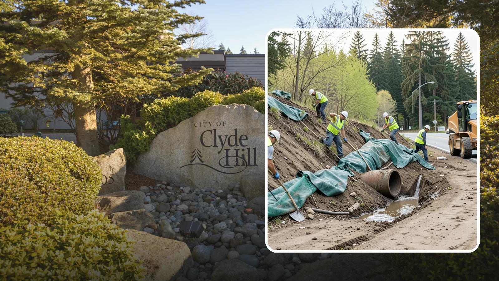 Erosion Control in Clyde Hill, King County, WA - Erosion and sediment control that protects soil, slopes, and receiving waters on municipal sites and projects.