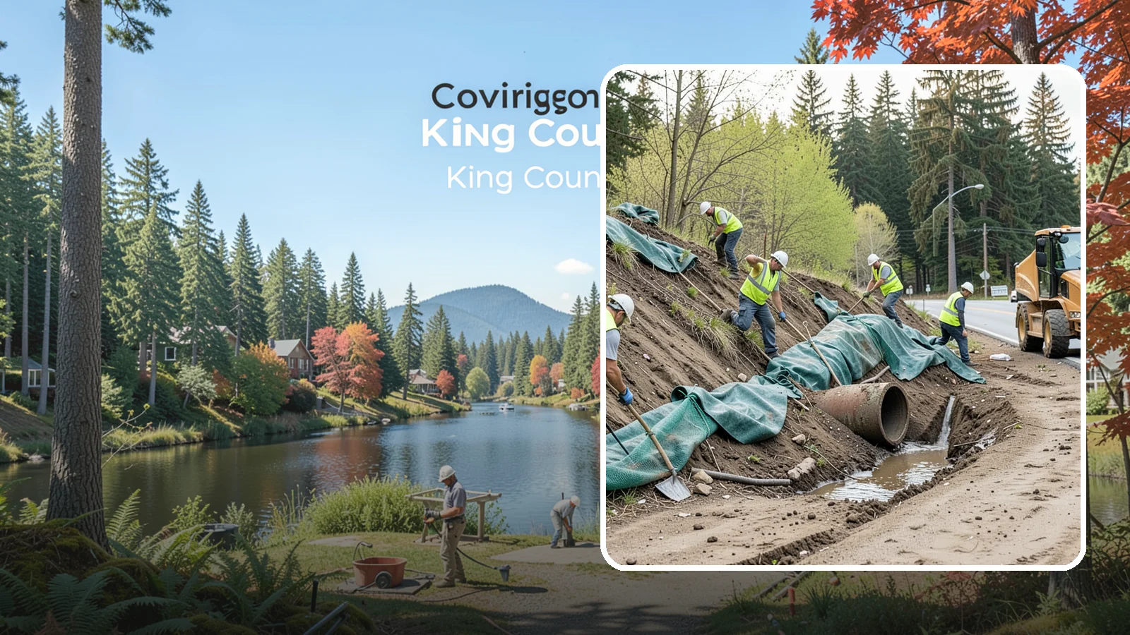Erosion Control in Covington, King County, WA - Erosion and sediment control that protects soil, slopes, and receiving waters on municipal sites and projects.