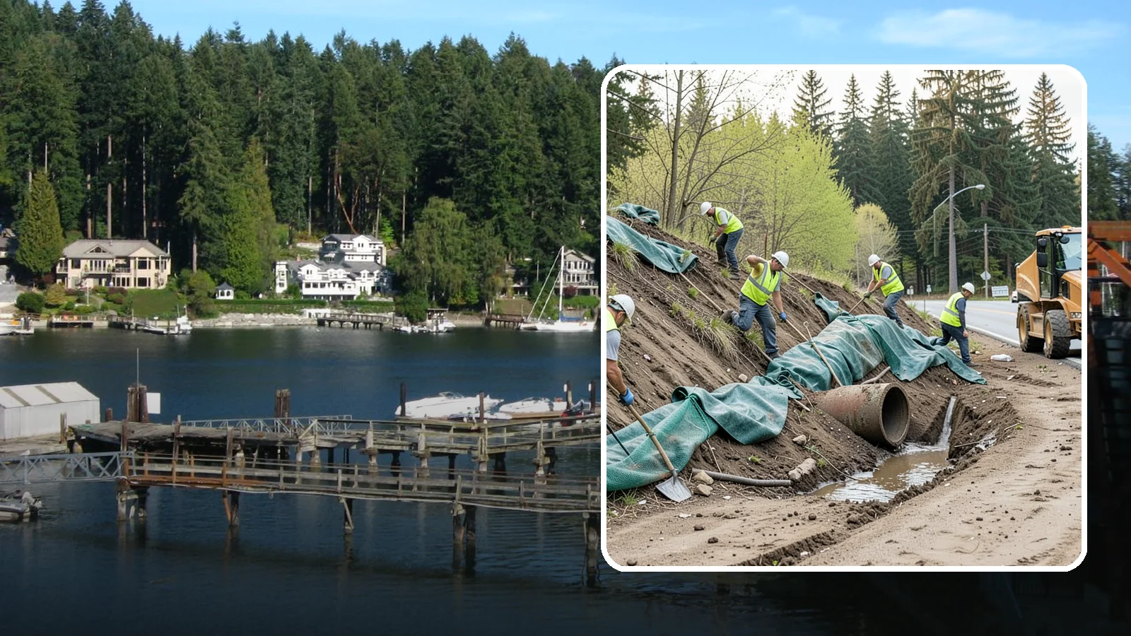 Erosion Control in Gig Harbor, Pierce County, WA - Erosion and sediment control that protects soil, slopes, and receiving waters on municipal sites and projects.