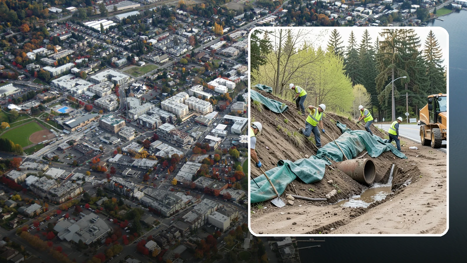Erosion Control in Kirkland, King County, WA - Erosion and sediment control that protects soil, slopes, and receiving waters on municipal sites and projects.