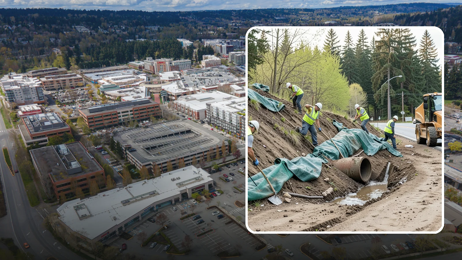 Erosion Control in Redmond, King County, WA - Erosion and sediment control that protects soil, slopes, and receiving waters on municipal sites and projects.