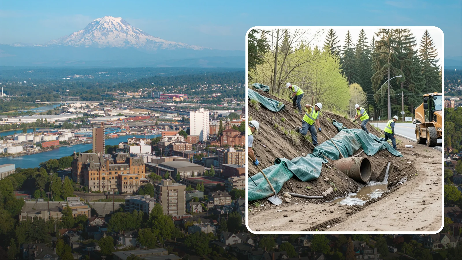 Erosion Control in Tacoma, Pierce County, WA - Erosion and sediment control that protects soil, slopes, and receiving waters on municipal sites and projects.