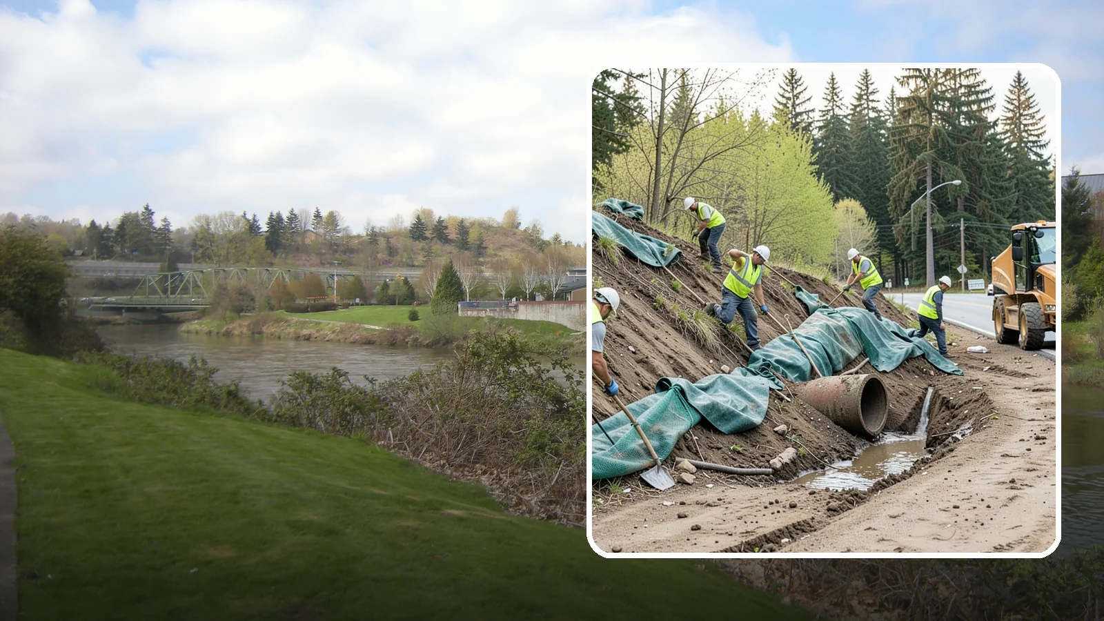 Erosion Control in Tukwila, King County, WA - Erosion and sediment control that protects soil, slopes, and receiving waters on municipal sites and projects.