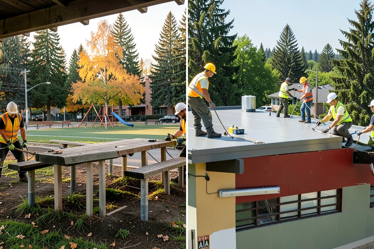 Event Setup in DuPont, Pierce County, WA - Review the event site plan and equipment list with organizers