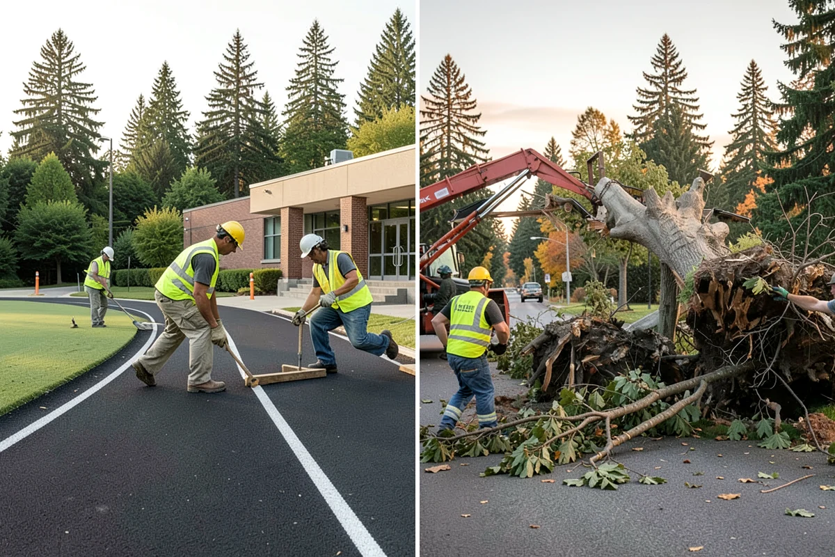 Event Setup in Fircrest, Pierce County, WA - Review the event site plan and equipment list with organizers