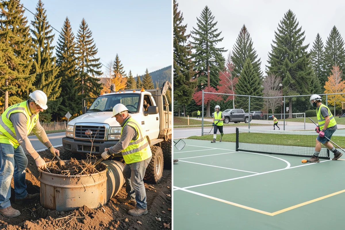 Event Setup in Hamilton, Skagit County, WA - Review the event site plan and equipment list with organizers