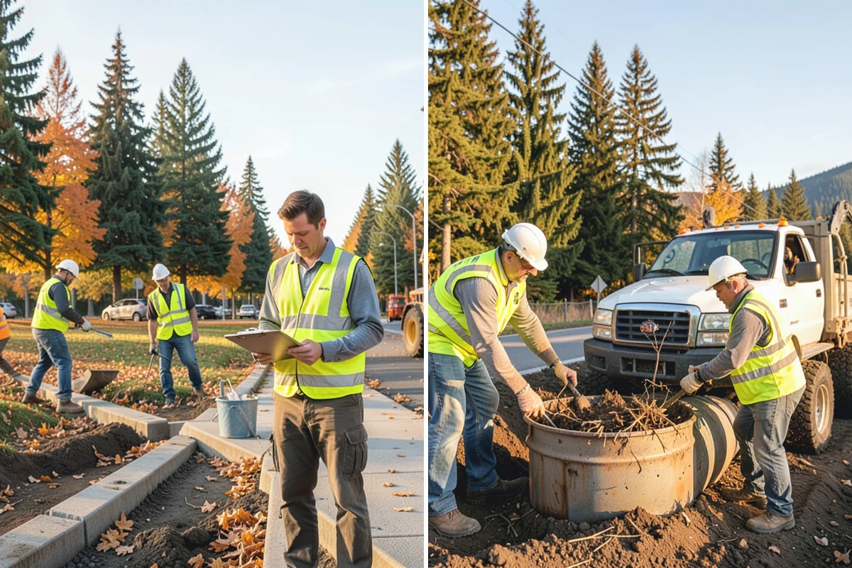Event Setup in Marysville, Snohomish County, WA - Review the event site plan and equipment list with organizers