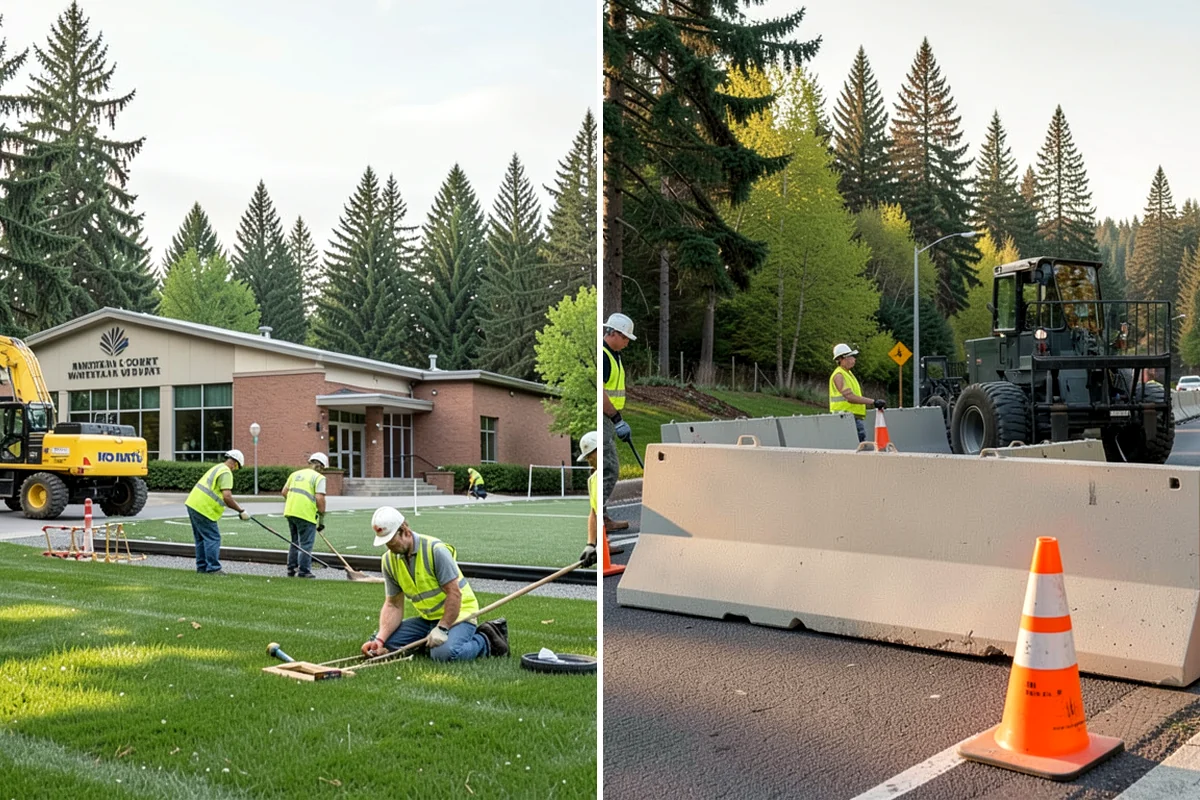 Event Setup in Shoreline, King County, WA - Review the event site plan and equipment list with organizers