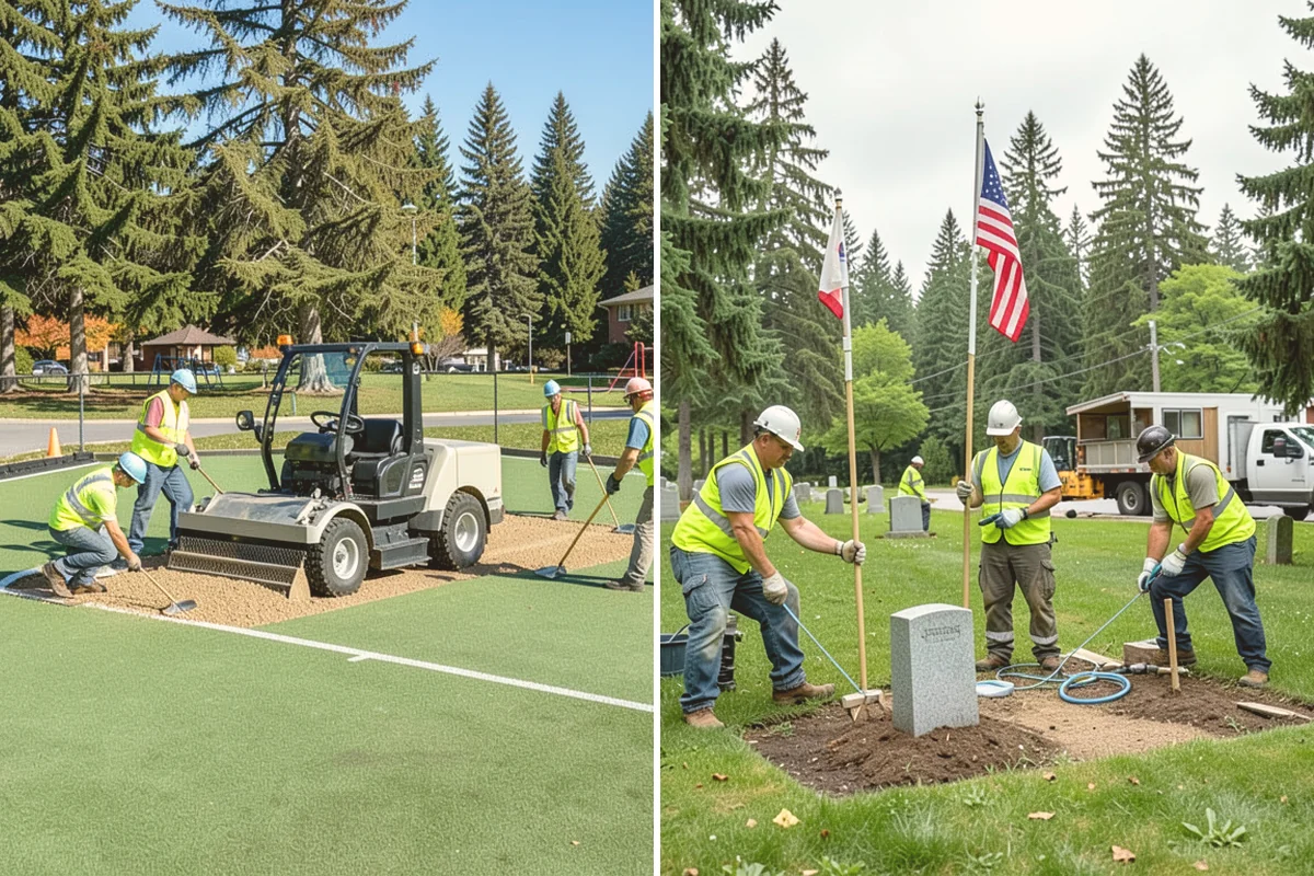 Event Setup in Stanwood, Snohomish County, WA - Review the event site plan and equipment list with organizers