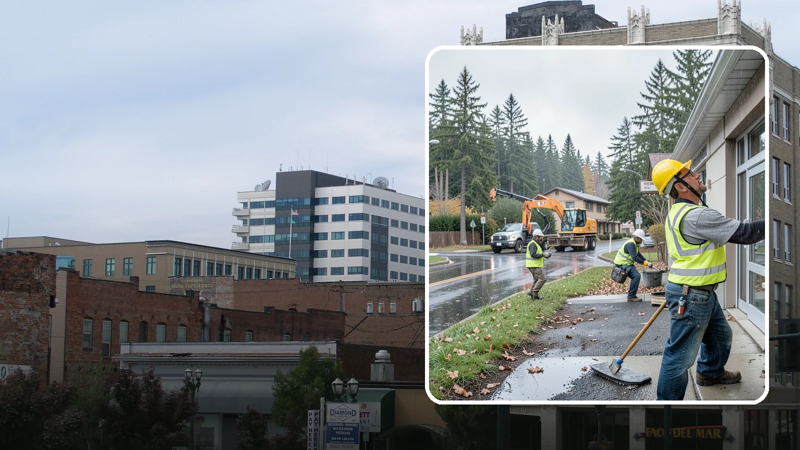 Exterior Caulking in Everett, Snohomish County, WA - Renewal of exterior caulking and sealants to keep water out of public building envelopes.