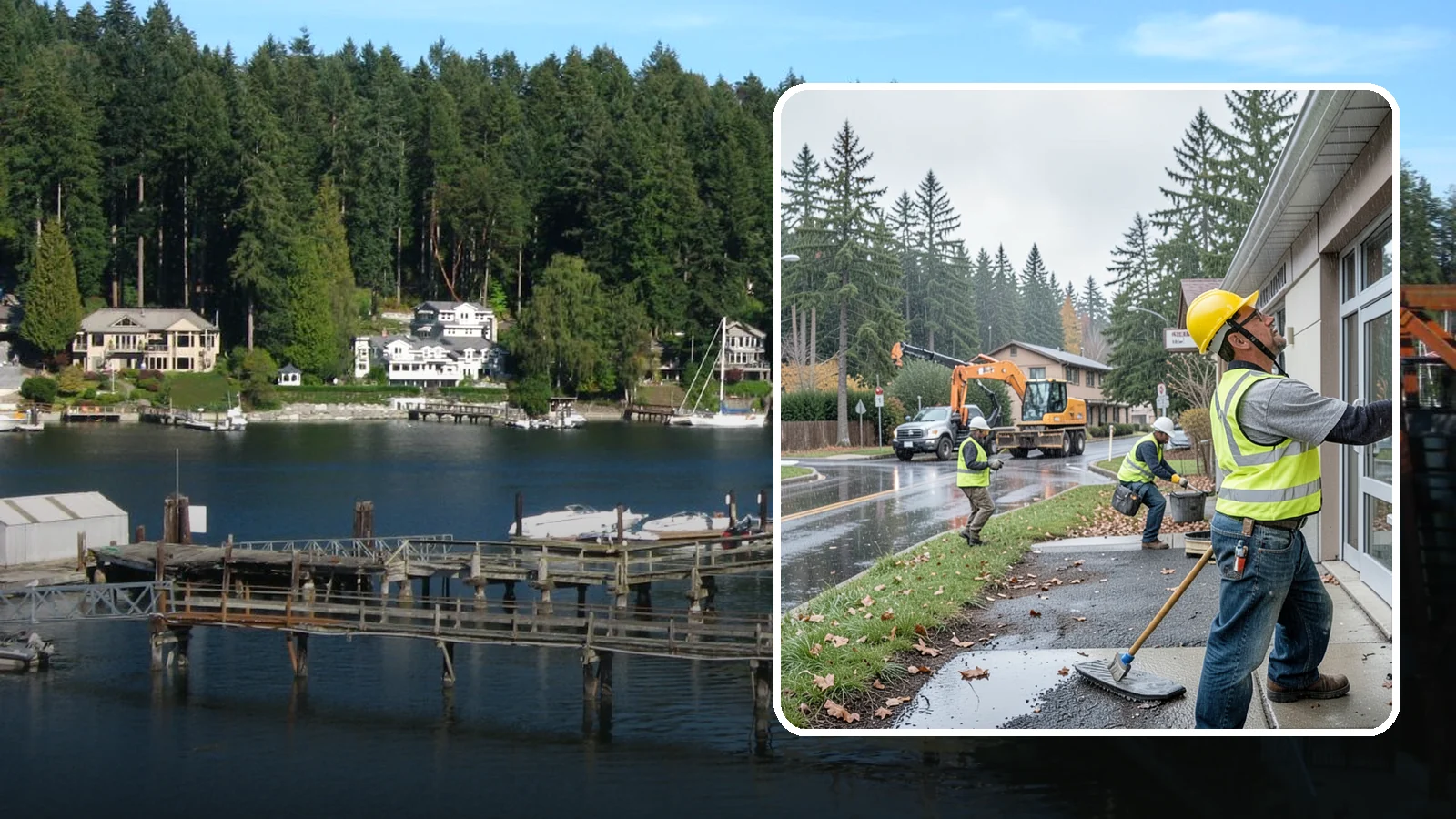 Exterior Caulking in Gig Harbor, Pierce County, WA - Renewal of exterior caulking and sealants to keep water out of public building envelopes.