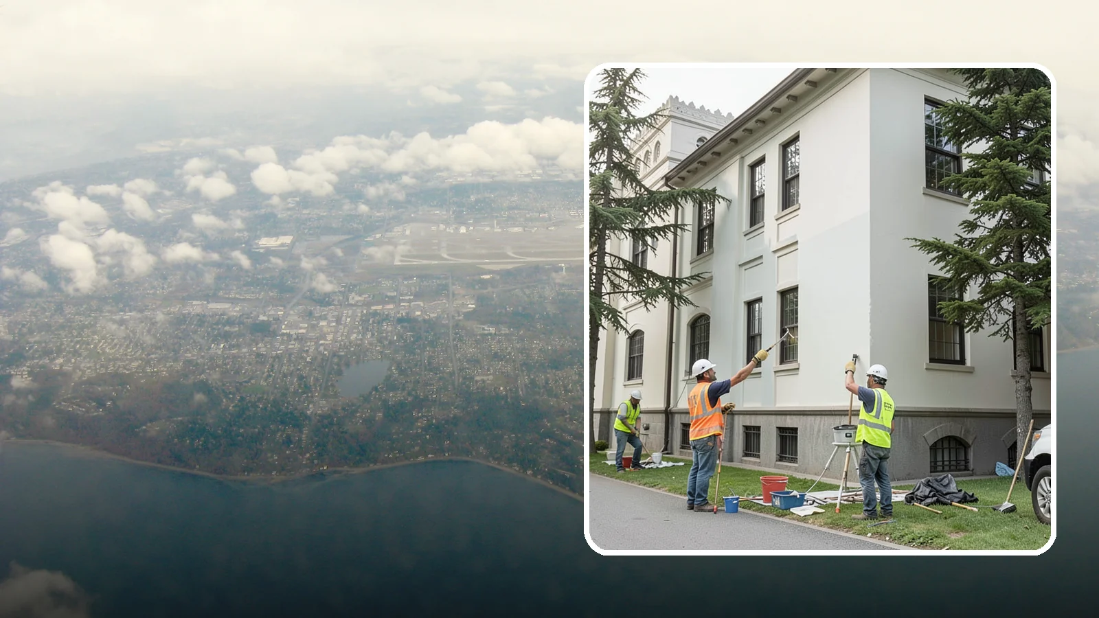 Exterior Painting in Burien, King County, WA - Professional exterior painting that protects and refreshes public buildings against Western Washington weather.