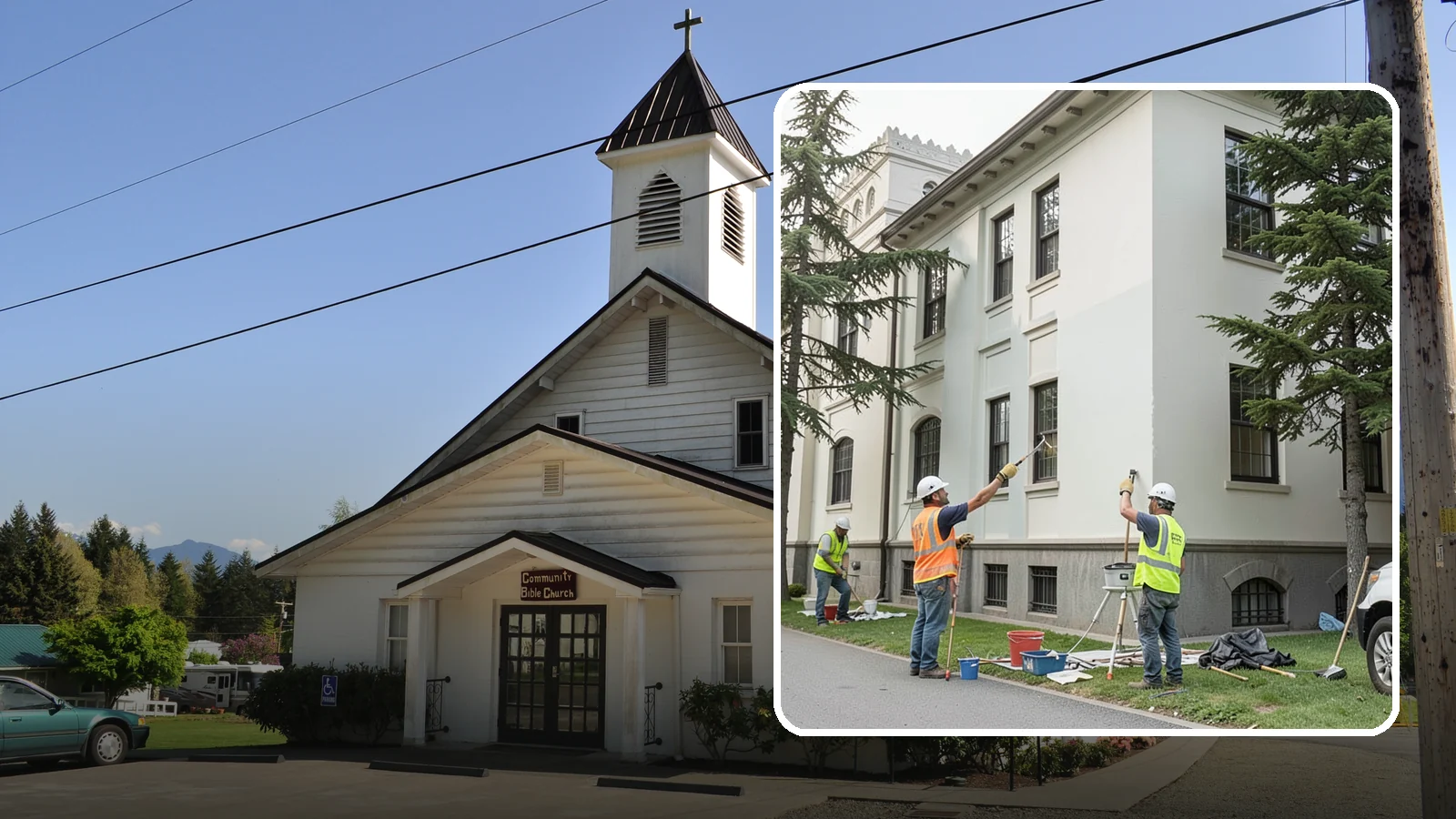 Exterior Painting in Concrete, Skagit County, WA - Professional exterior painting that protects and refreshes public buildings against Western Washington weather.